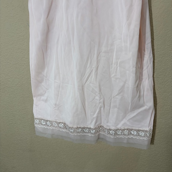 Gorgeous vintage pale pink embroidered slip / nightgown 34/ S/ slip dress - Picture 4 of 10